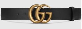 Gucci Ledergürtel mit Doppel G Schnalle