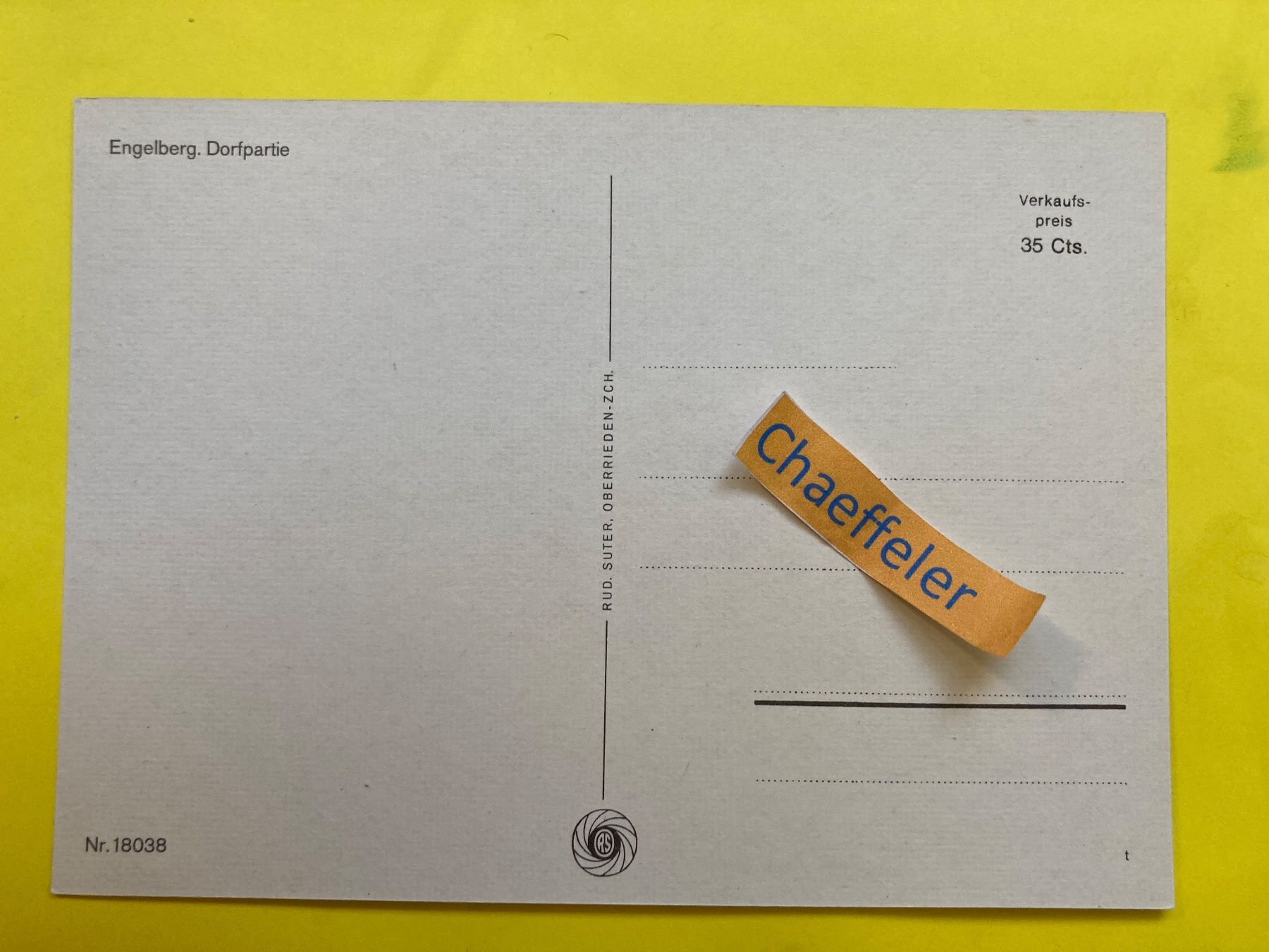 Cartoline postali: Engelberg, Dorfpartie – Usato da Zürich venduto da Chaeffeler 1