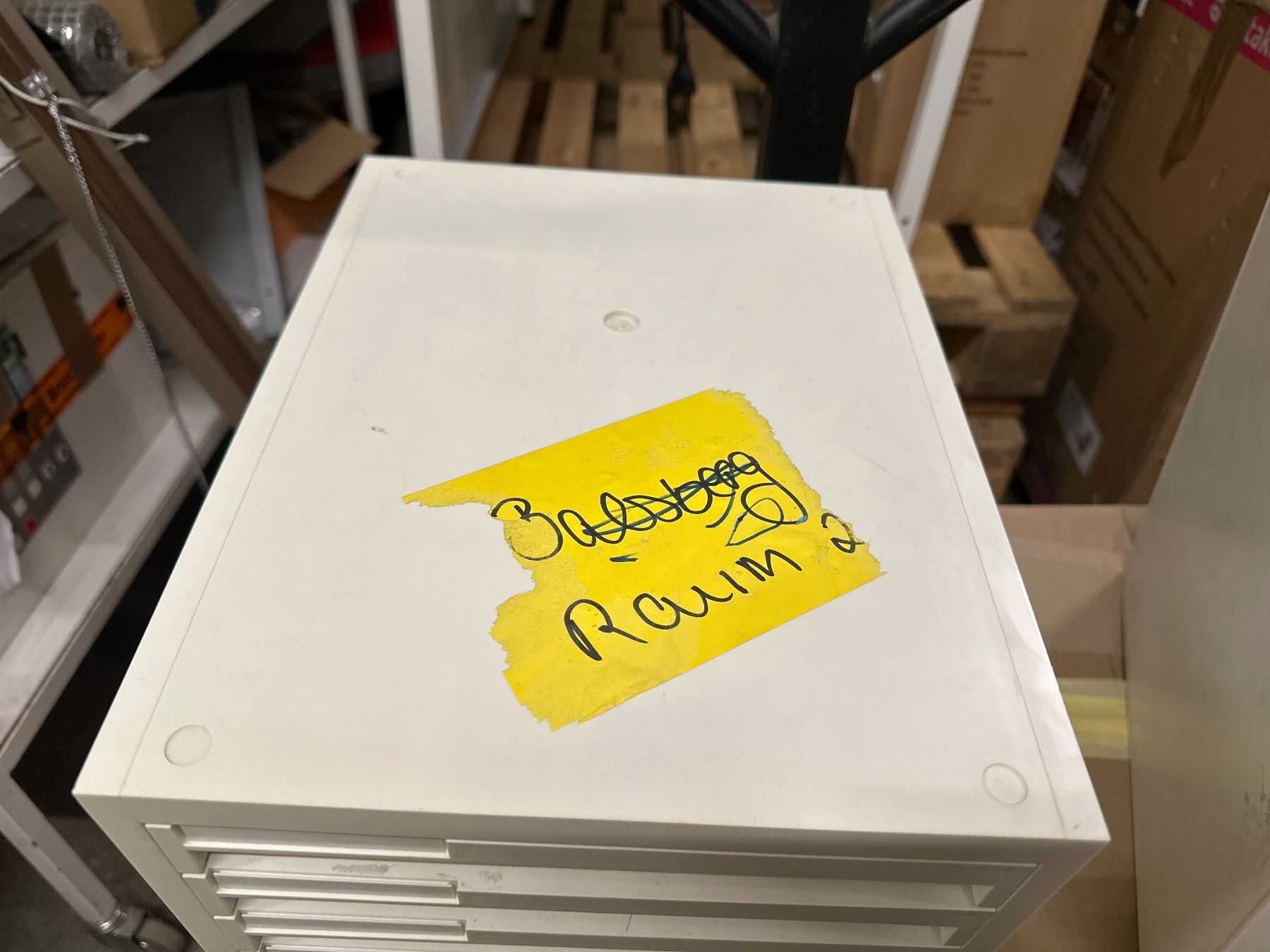 Sistemi di archiviazione: STYRO Schubladenbox weiss, 9 Fächer, styrokay – Usato da Necker venduto da liq24 2
