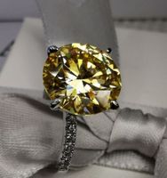 Bague argent avec diamant de moissanite de 5 ct certifié GRA