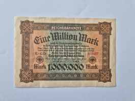 Reichsbanknote über Eine Million Mark vom 20. Februar 1923