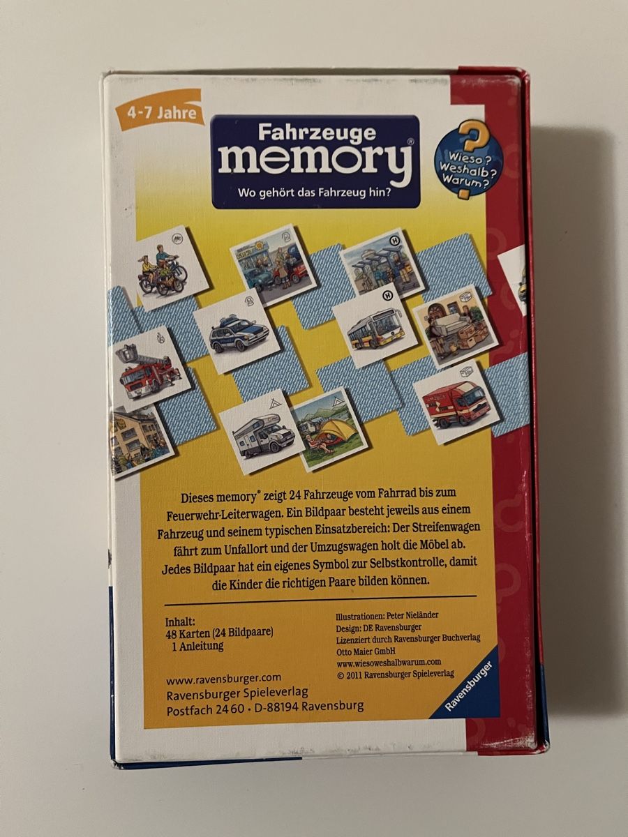 Spiele: Memory ab 4 J – Gebraucht aus Stäfa von Exclusive0 1