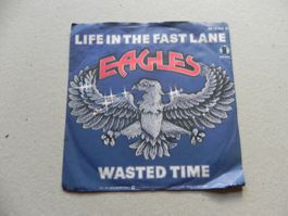 Single 7 " USA Kult Rock Band Eagles 1976 ? Wasted Time