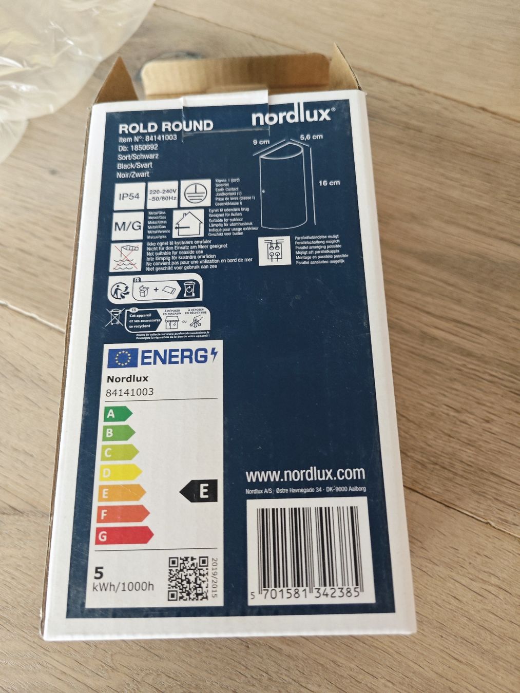 Lampes: Nordlux ROLD ROUND Wandleuchte Schwarz – Neuf avec emballage d'origine à Dussnang par hans5100 5
