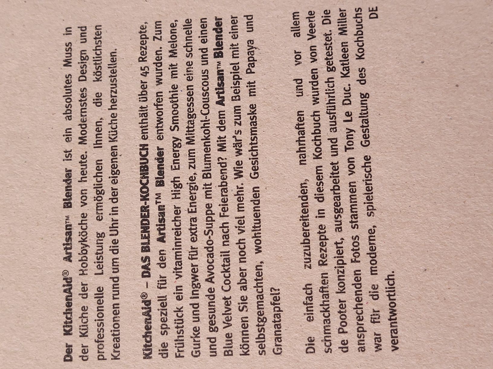Bücher: NEUWERTIG von 2014 Kitchen-Aid "Das Blender Kochbuch" – Neu (gemäss Beschreibung) aus Buttikon SZ von Renco 7