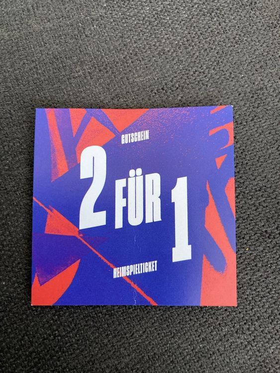 FCB Gutschein 2 für 1 Heimspielticket Kaufen auf Ricardo