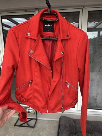 Zebra Velourslederimitat Jacke Gr XS