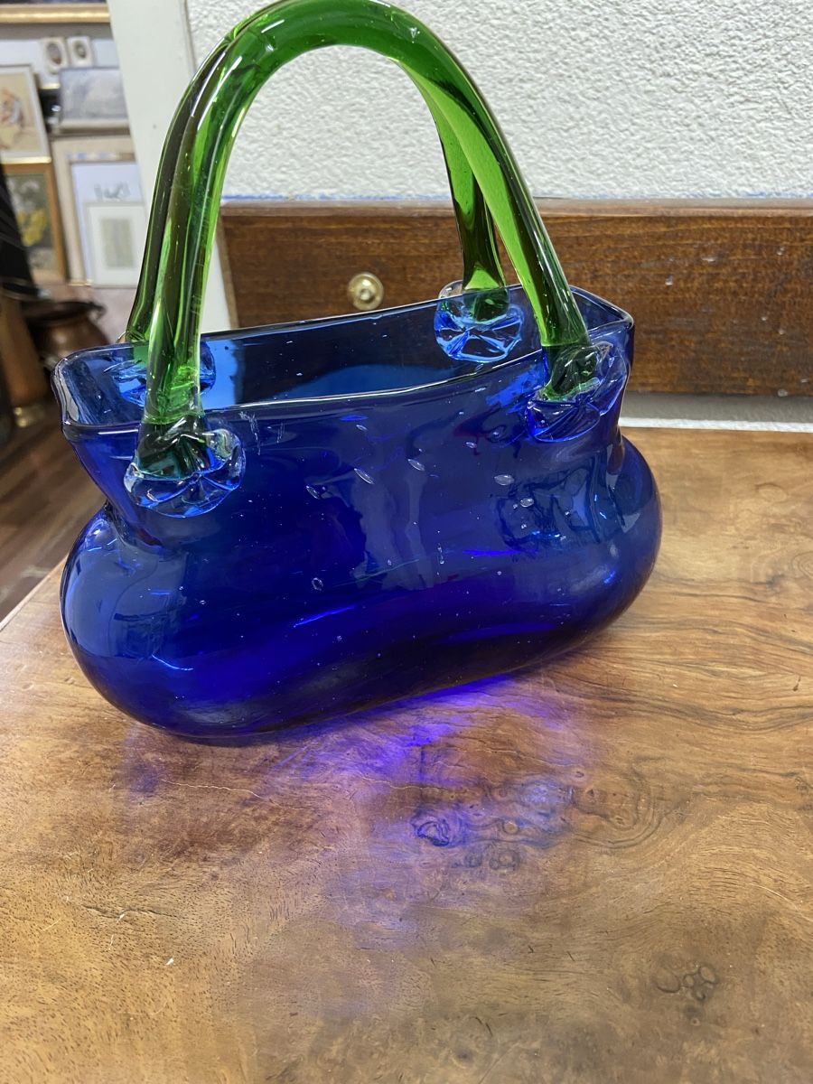 Murano Vasi & Recipienti: Blaue Glasvase Handtasche Form Murano? – Usato da Dietikon venduto da brocki-eyra 7