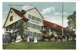 Gruss von der Wirtschaft zum Sonnenberg ob Abtwil SG um 1915