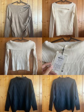Sweater lot beige white black size S