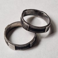3 alte Silberringe + 9x Modeschmuck