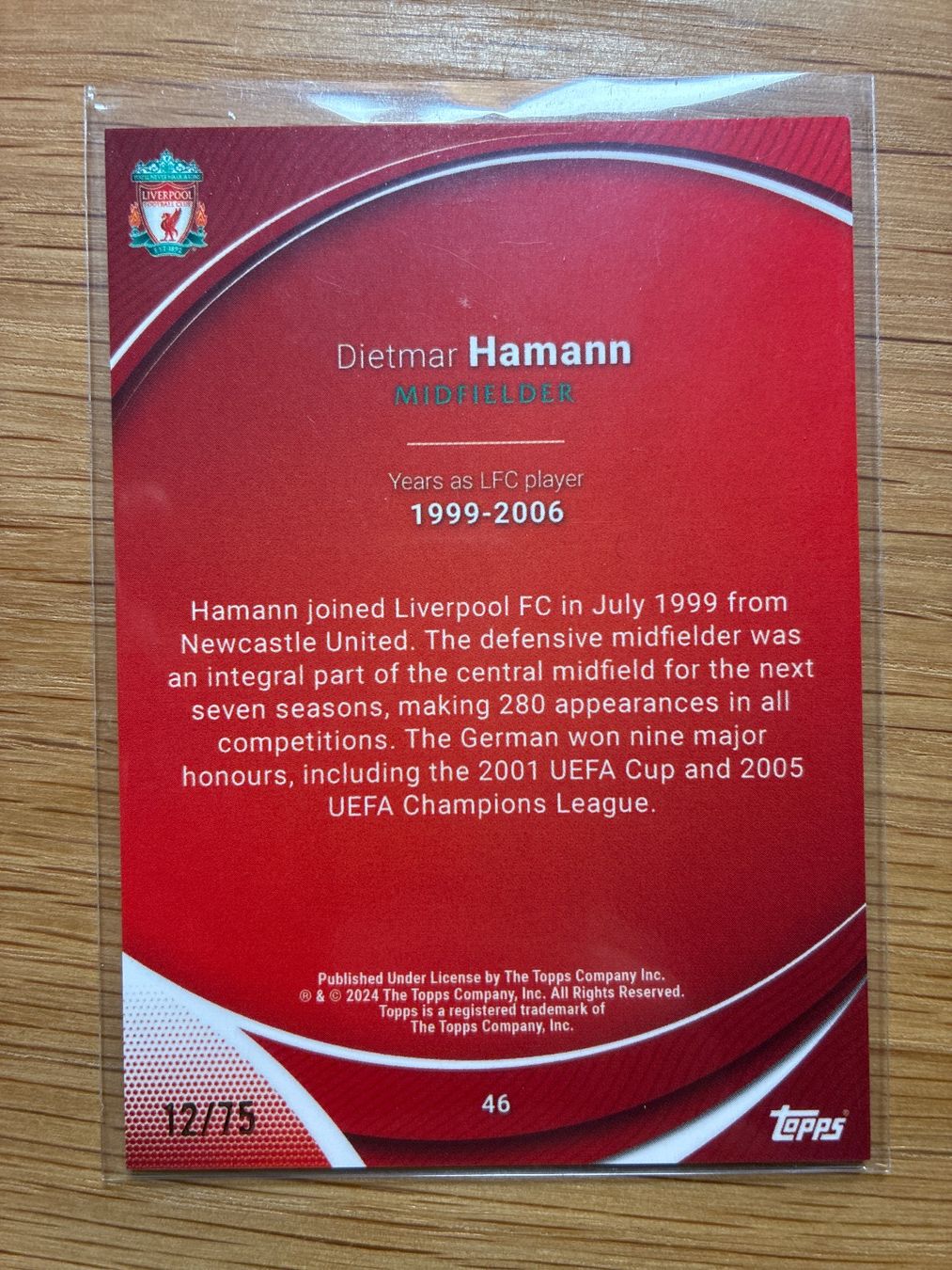 Topps Carte collezionabili: Topps Chrome Diemar Hamann Liverpool /75 – Usato da Solothurn venduto da MegaDaggi 1