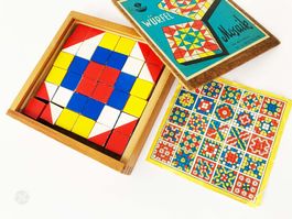Würfel Mosaik 6x6 Holzspielzeug Vintage Puzzle Bauhaus