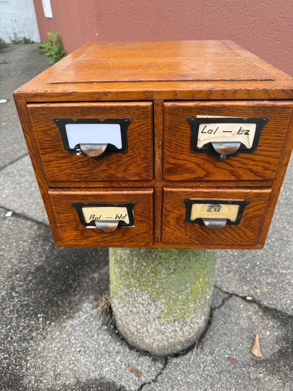 Sistemi di archiviazione: Antique card index box 4 drawers – Usato da Zürich venduto da Cola64