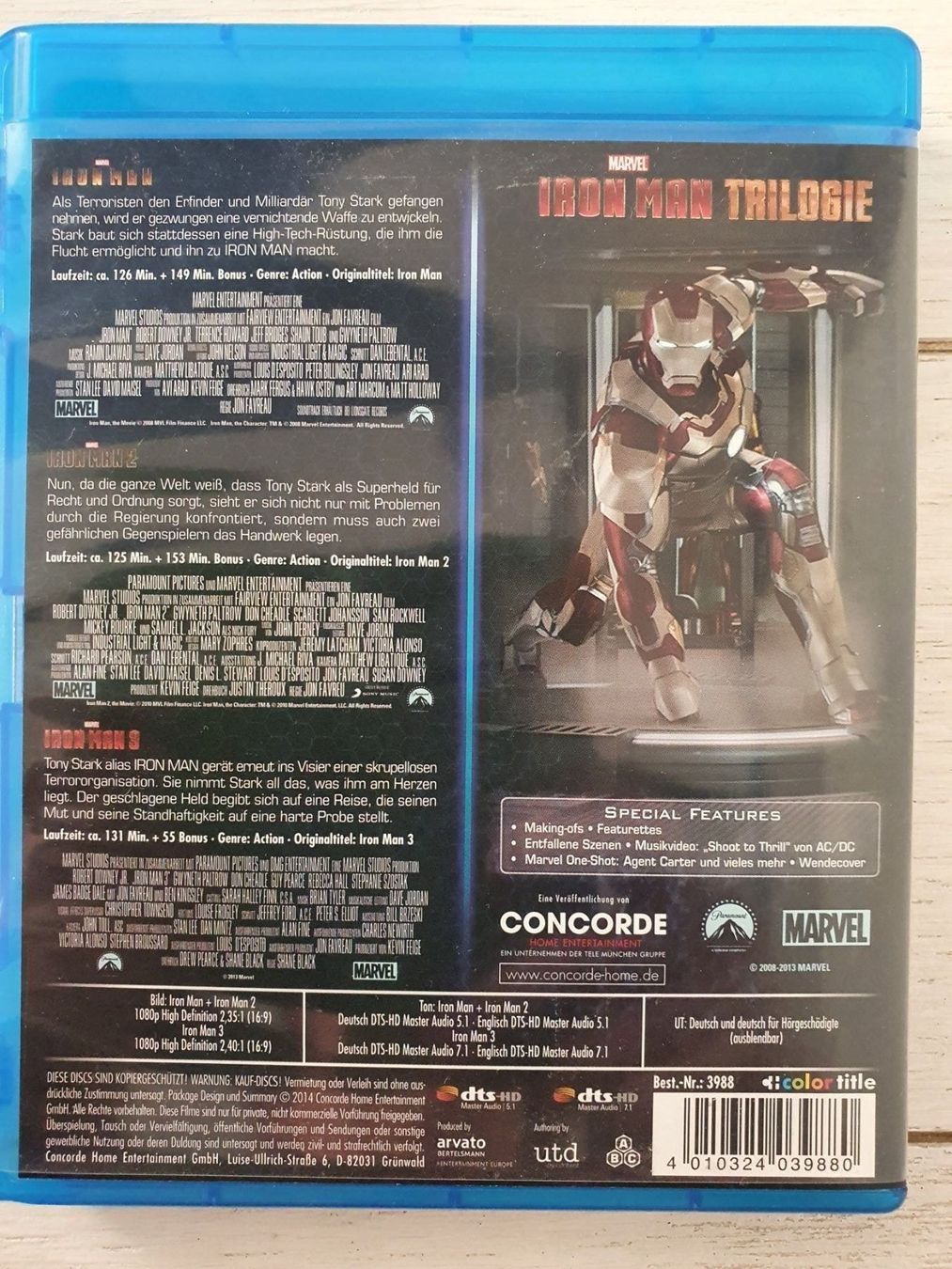 Tous les DVDs: Iron Man Trilogie / Collector's Edition – D'occasion à Eiken par Lashar 1