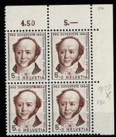 1954, J153DP**, "Doppelprägung" im VB, postfrisch (14543)
