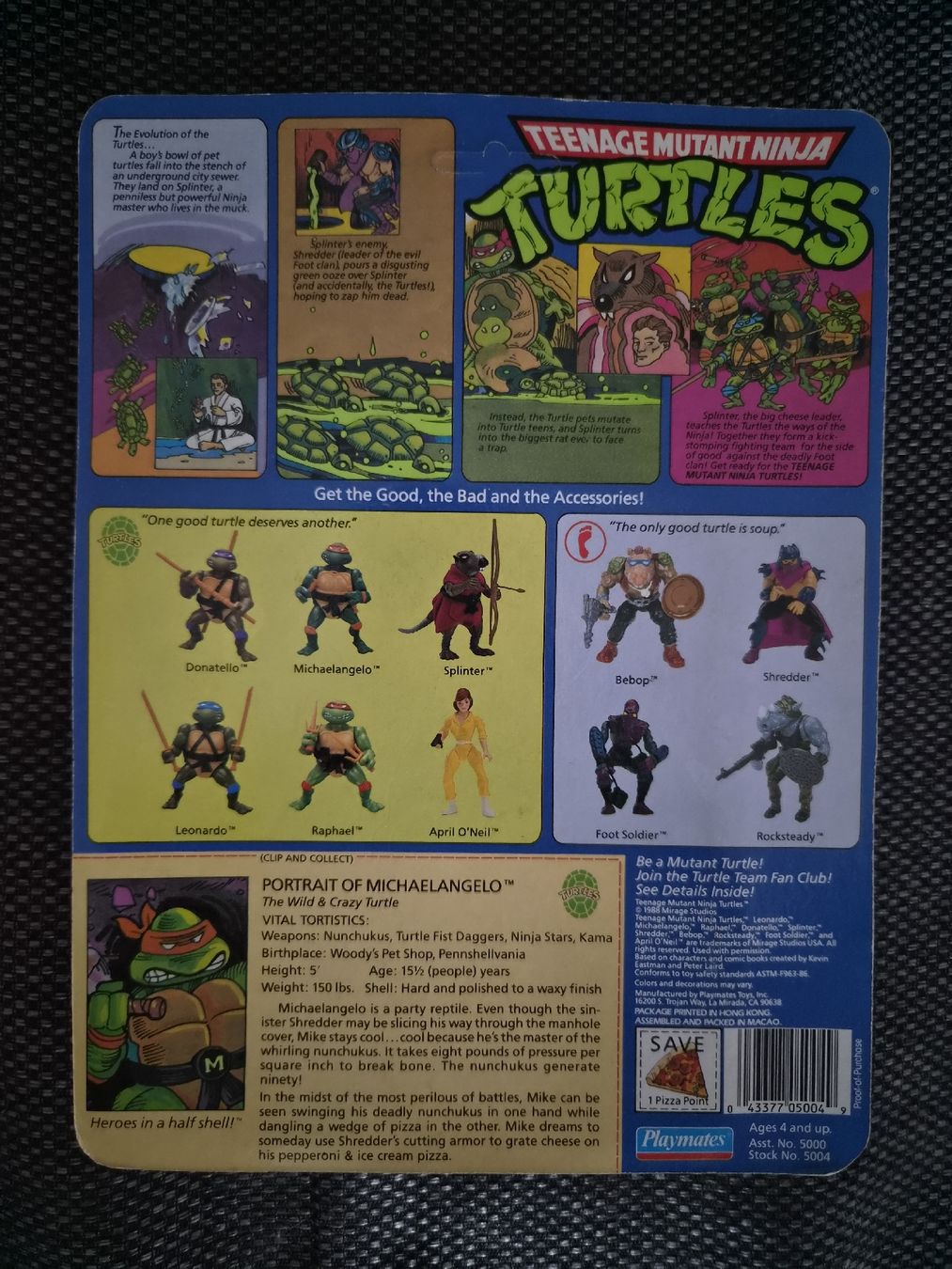Figuren: 10 back ninja turtles michael angelo figur 1988 – Neu und originalverpackt aus Murten von Sieger007 1