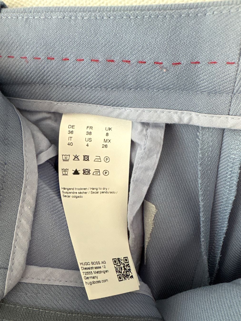 Hugo Boss Pantaloni: HUGO Hose, hellblau, Gr. 36, Top Zustand – Usato da Zürich venduto da auto-moto 4