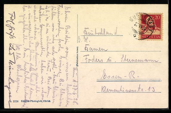 Cartoline postali: AK Scherzligen, Teilansicht mit Niesen – Usato da Berlin venduto da bartko-reher 1