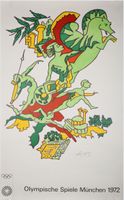 Charles Lapique. Olympische Spiele München 1972. Siebdruck.