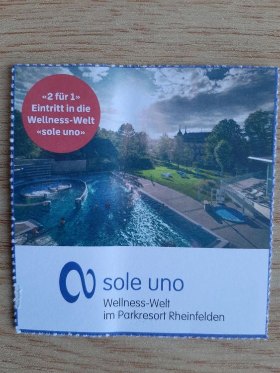 2 für 1 Eintritt SOLE UNO, Rheinfelden (Neu (gemäss Beschreibung)) in ...