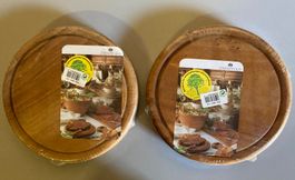 4 Zassenhaus Servierbretter Holz, rund, neu
