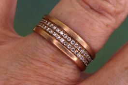 Alliance Ring 925 Silber, rose vergoldet
