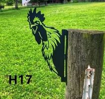 Hahn aus Metall (Deko) schwarz