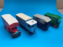 4 Stück Werbefahrzeuge Matchbox