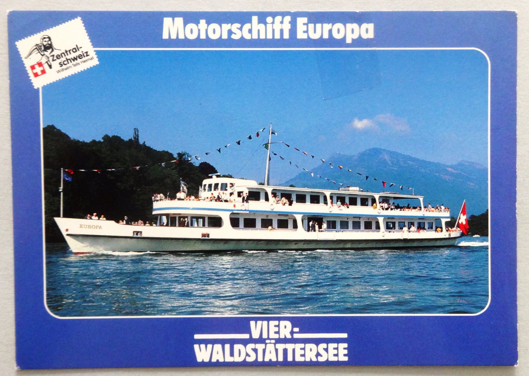 Cartoline postali: Motorschiff Europa - Vierwaldstättersee – Difettoso da Fétigny venduto da Billy2miny