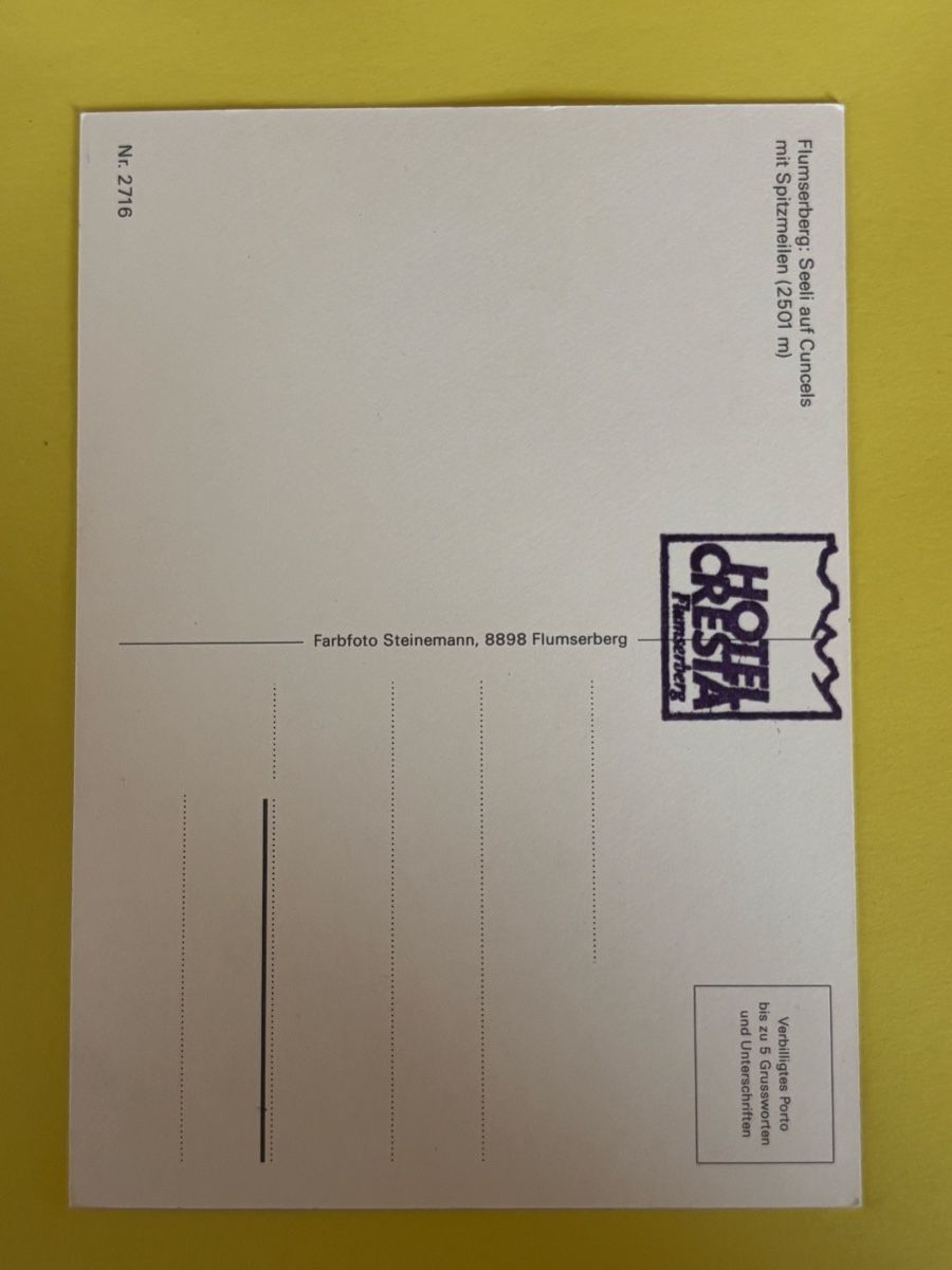 Ansichtskarten: AK von Flumser Berg – Gebraucht aus Rümlang von Kartenpost1 1