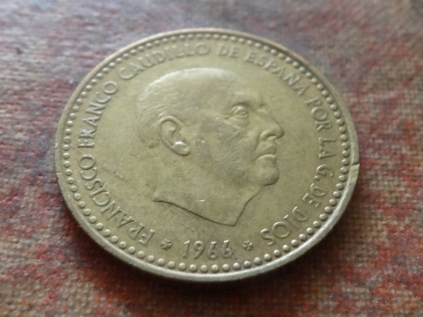 Tutti le monete: ESPAGNE  1  Pesetas  1966 – Usato da Romanel-sur-Lausanne venduto da Swift13 1