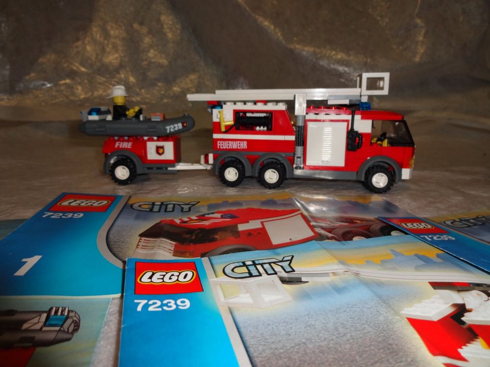 Lego 7239 Feuerwehrauto und Boot und Anhänger | Kaufen auf Ricardo