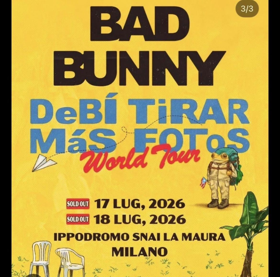 Biglietti: 1x 18 luglio Bad Bunny Milano – Nuovo e nell'imballaggio originale da Zürich venduto da sof_8vxd