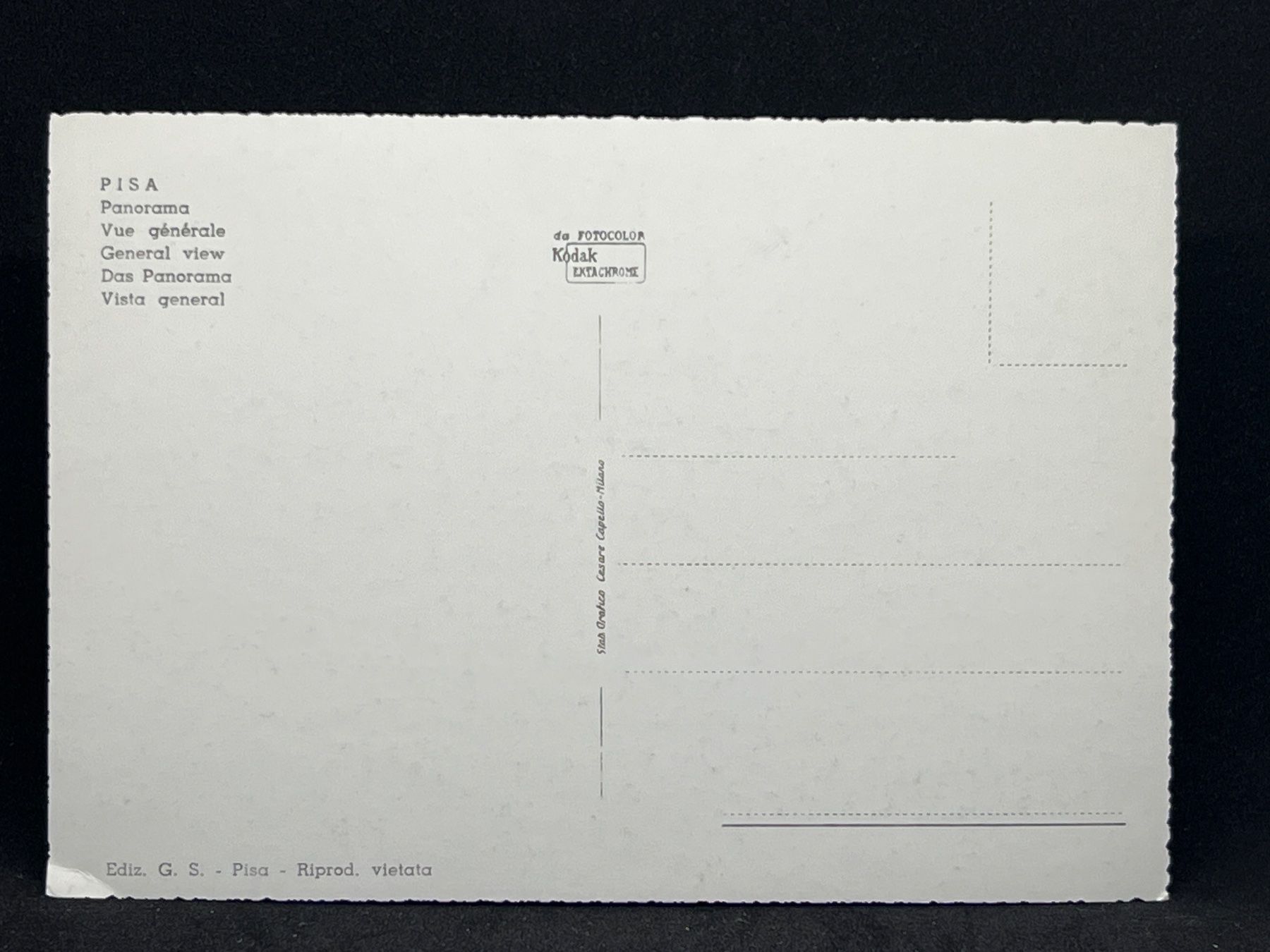 Cartoline postali: Pisa Panorama – Usato da Widnau venduto da Brusi9 1