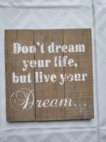 Holzbild mit Spruch ca. 23x23cm