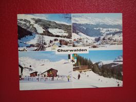 Churwalden Graubünden mehrbildrig mit Skigebiet Skilift 1975