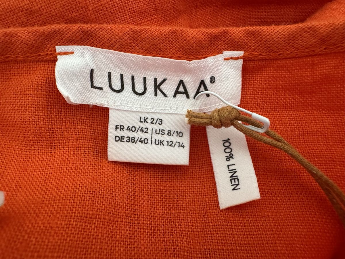 Luukaa Tuniken: LUUKAA Rust Orange Tunique 100% Lin Taille 40/42, SS2026 – Neu und originalverpackt aus Morges von sandy069 9