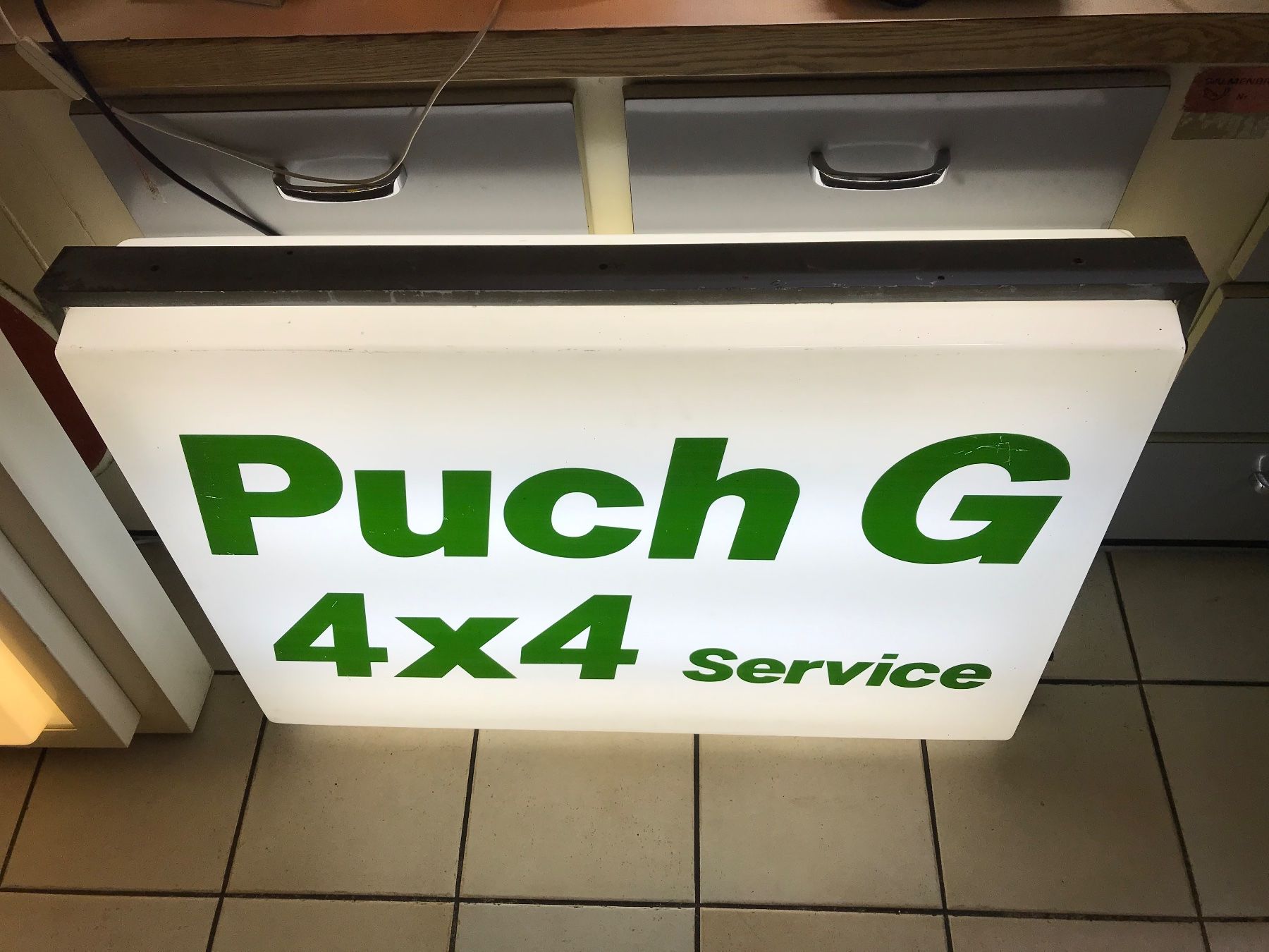 Puch Insegne: Puch G  4x4 - Leuchtreklame (doppelseitig) – Usato da Erlinsbach venduto da Stu-ff 3