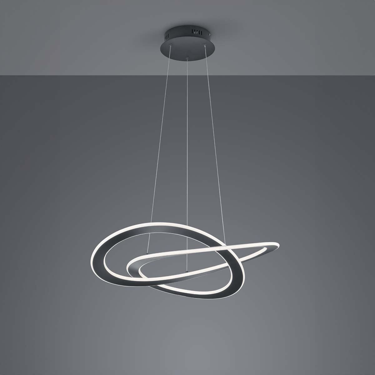 Lampadari & plafoniere: LED Pendelleuchte, Anthrazit, 71 cm Ø – Nuovo (secondo la descrizione) da Kreuzlingen venduto da Smart-Light