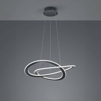 LED Pendelleuchte, Anthrazit, 71 cm Ø