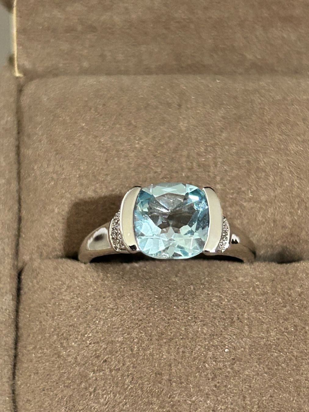 Christ Ringe: CHRIST Bella 18K WG Blautopas Ring 54 – Neu (gemäss Beschreibung) aus Itingen von bra_c7hw