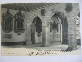 AK  Basel - Kreuzgang im Münster