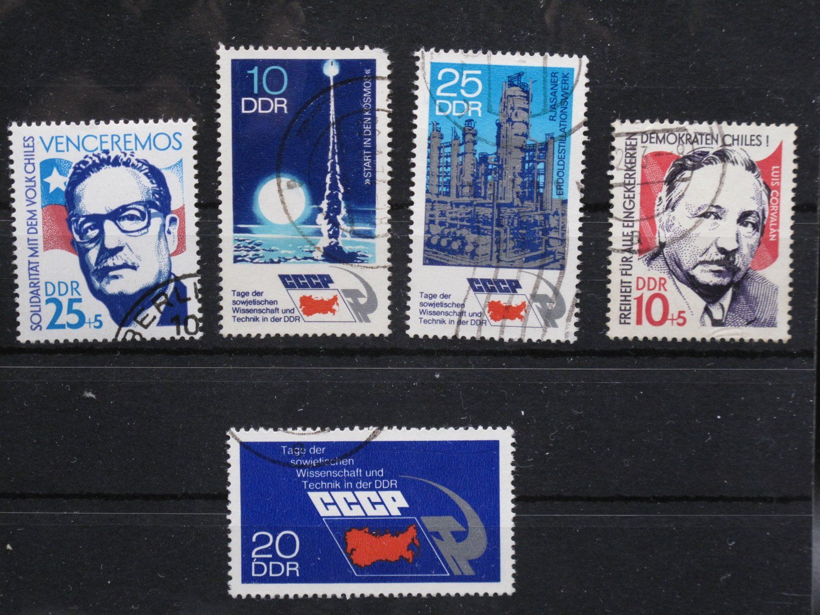 Tutti i francobolli: DDR 1973 Wissenschaft / Solidarität Chile gest. – Usato da Wil SG venduto da fva01