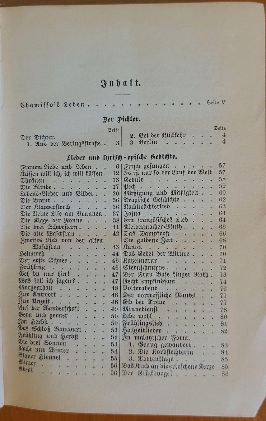 Livres: Gedichte von Adelbert von Chamisso, 1886 – D'occasion à Muttenz par Mithrur 2