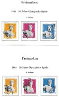 1944 50J Olympisches Komitee ZNr. 259-261 w&x  gest.ʘ KP 92