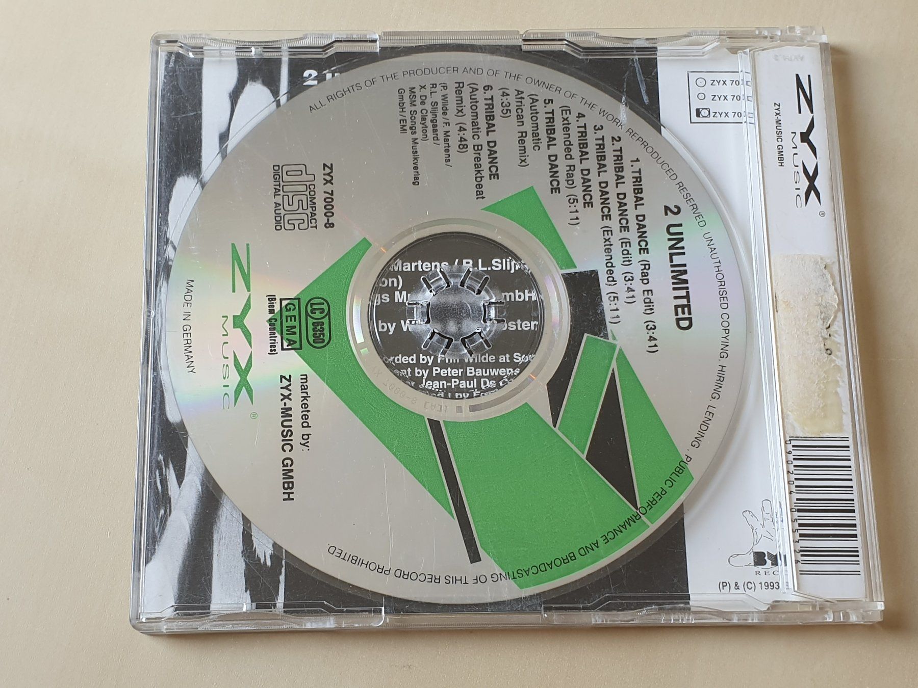 CD: 2 Unlimited Tribal Dance – Usato da Stansstad venduto da collectorsshop 1