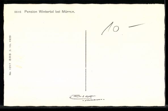 Cartoline postali: AK Mürren, Pension Wintertal – Usato da Berlin venduto da bartko-reher 1