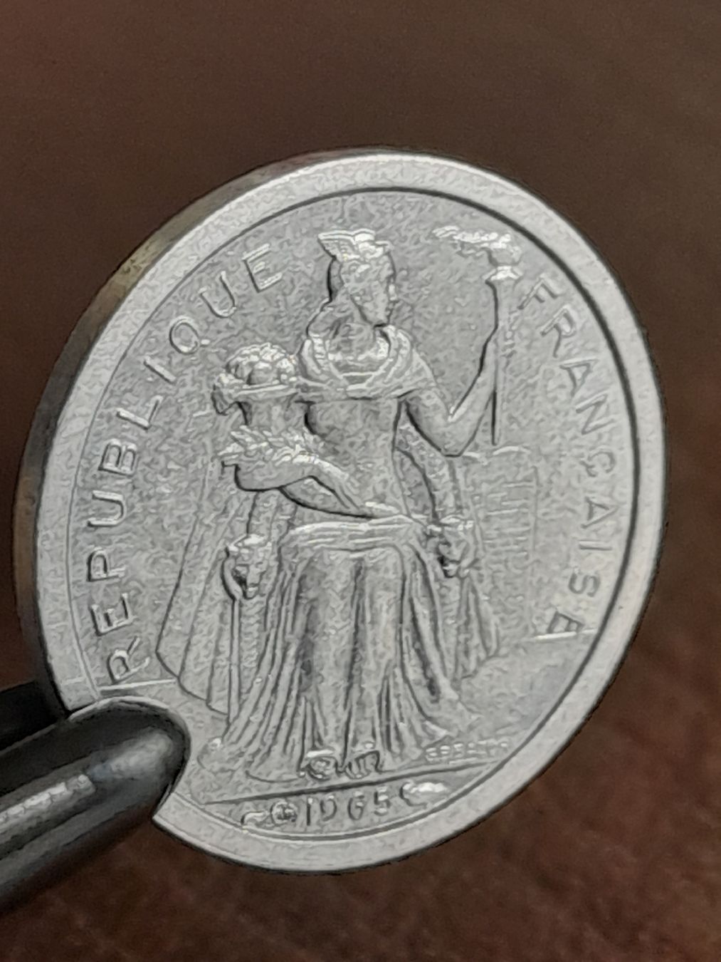 Alle Münzen: 50 Centimes 1965 Polynesien  – Gebraucht aus Basel von Basel_20 5