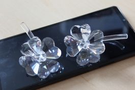 DUO Swarovski Kristall-Objekte "Glückskleeblätter" - NEU